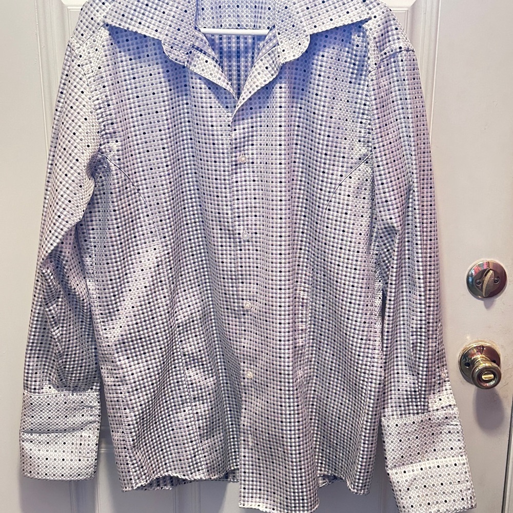 Leonardo Black Grey & White Dress Shirt